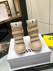 Isabel Marant Balskee Leather Velcro Sports High-Top Casual Shoes - 5