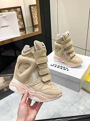 Isabel Marant Balskee Leather Velcro Sports High-Top Casual Shoes - 3