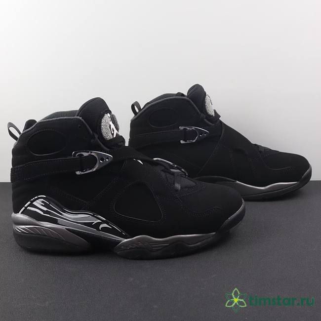 Jordan Air Jordan 8 Comfort Fit High-Top Retro Basketball Shoes Black - 1